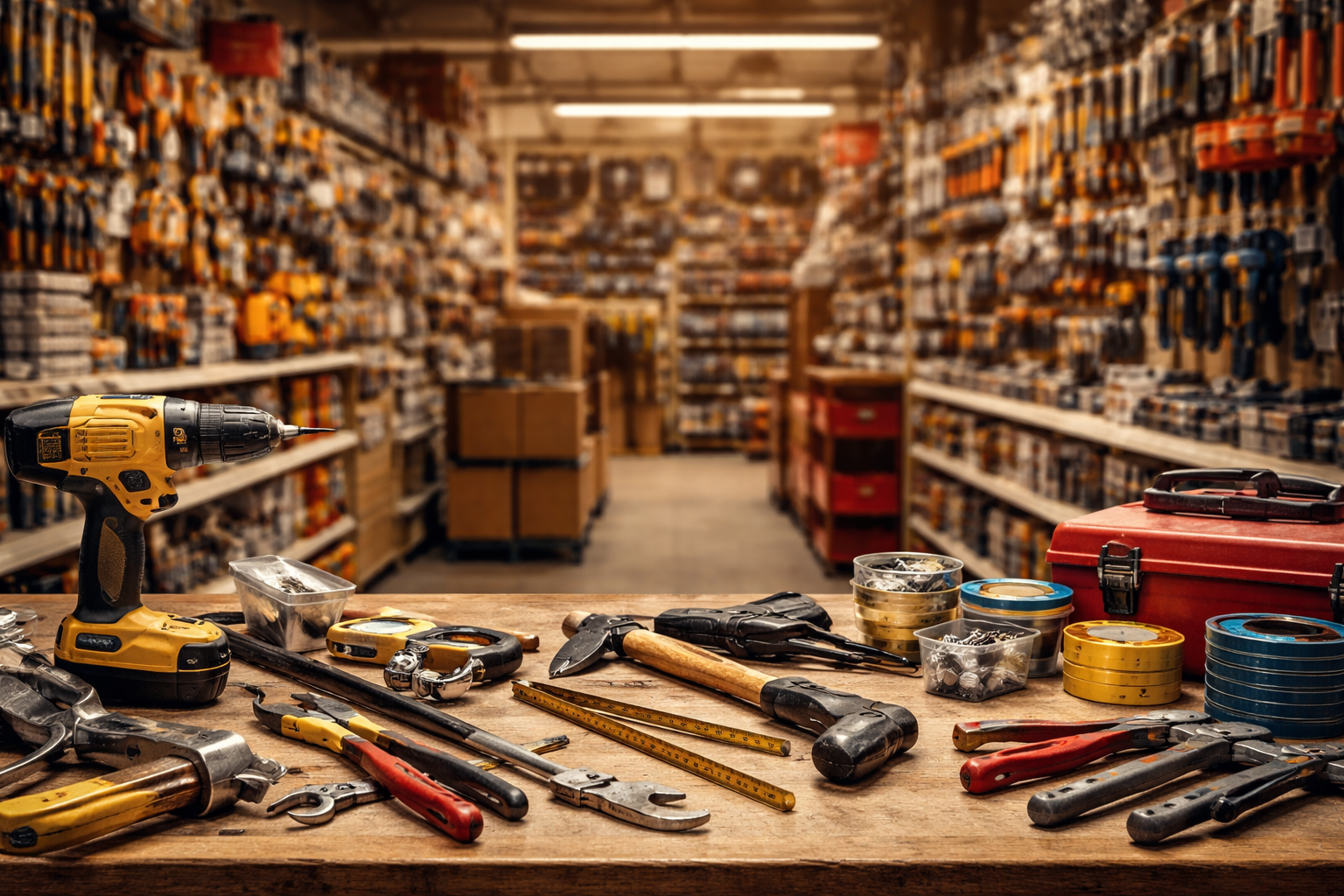 Professional workshop with organized tools